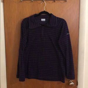Columbia Purple Striped Pullover